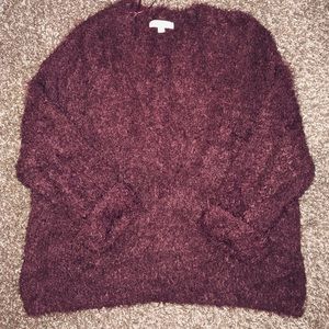 Maroon Fuzzy Sweater